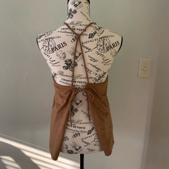 suede halter tank - Picture 2 of 2
